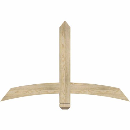 Ekena Millwork Bellingham Rough Sawn Timber Gable Bracket, Douglas Fir, 48"W x 30"H x 2"D x 4"F, 15/12 Pitch GBW048X30X0204BEL00RDF